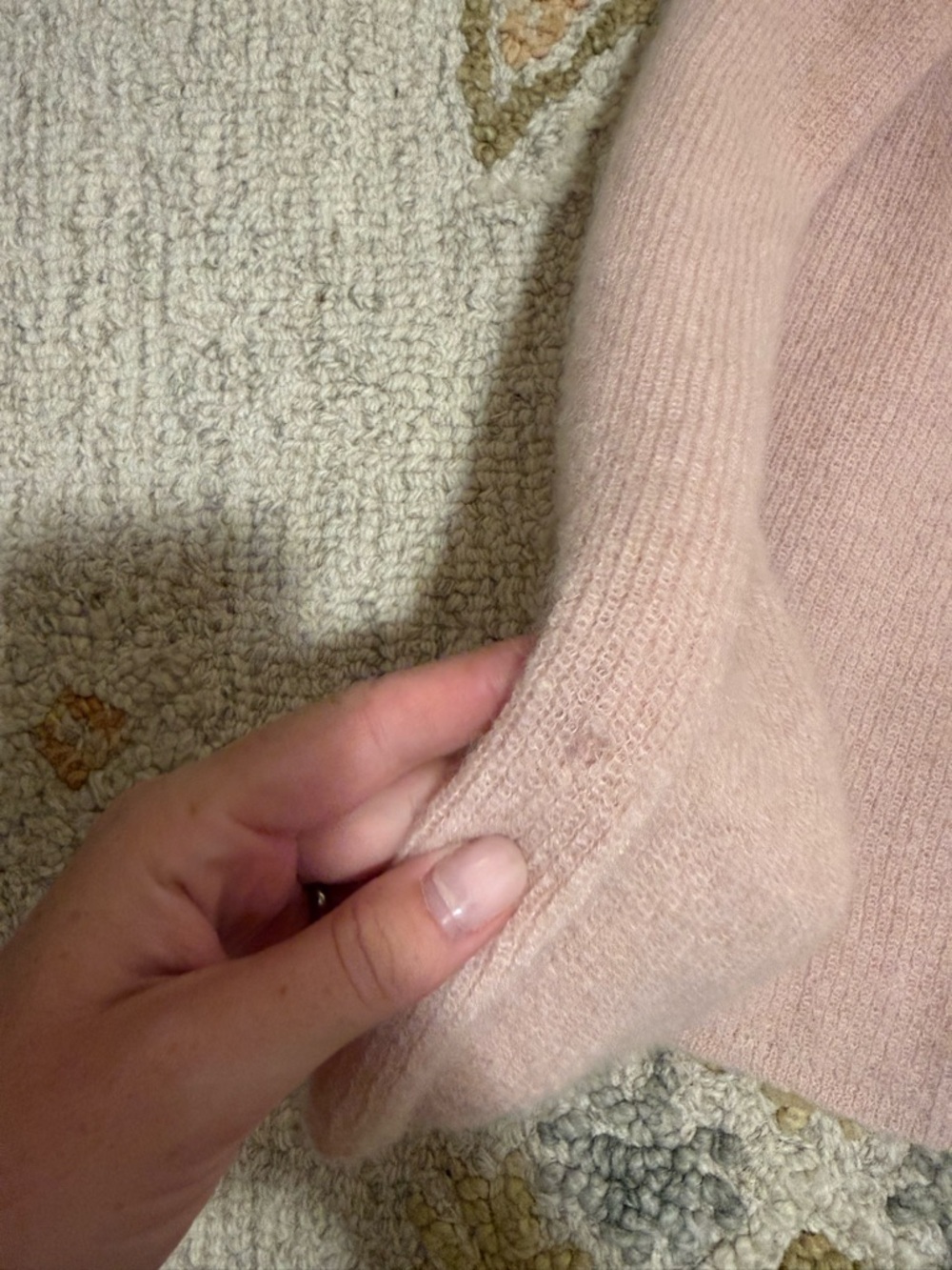 Sezane Light Pink Women's Button-Front Sweater Cardigan - Picture 6 of 7